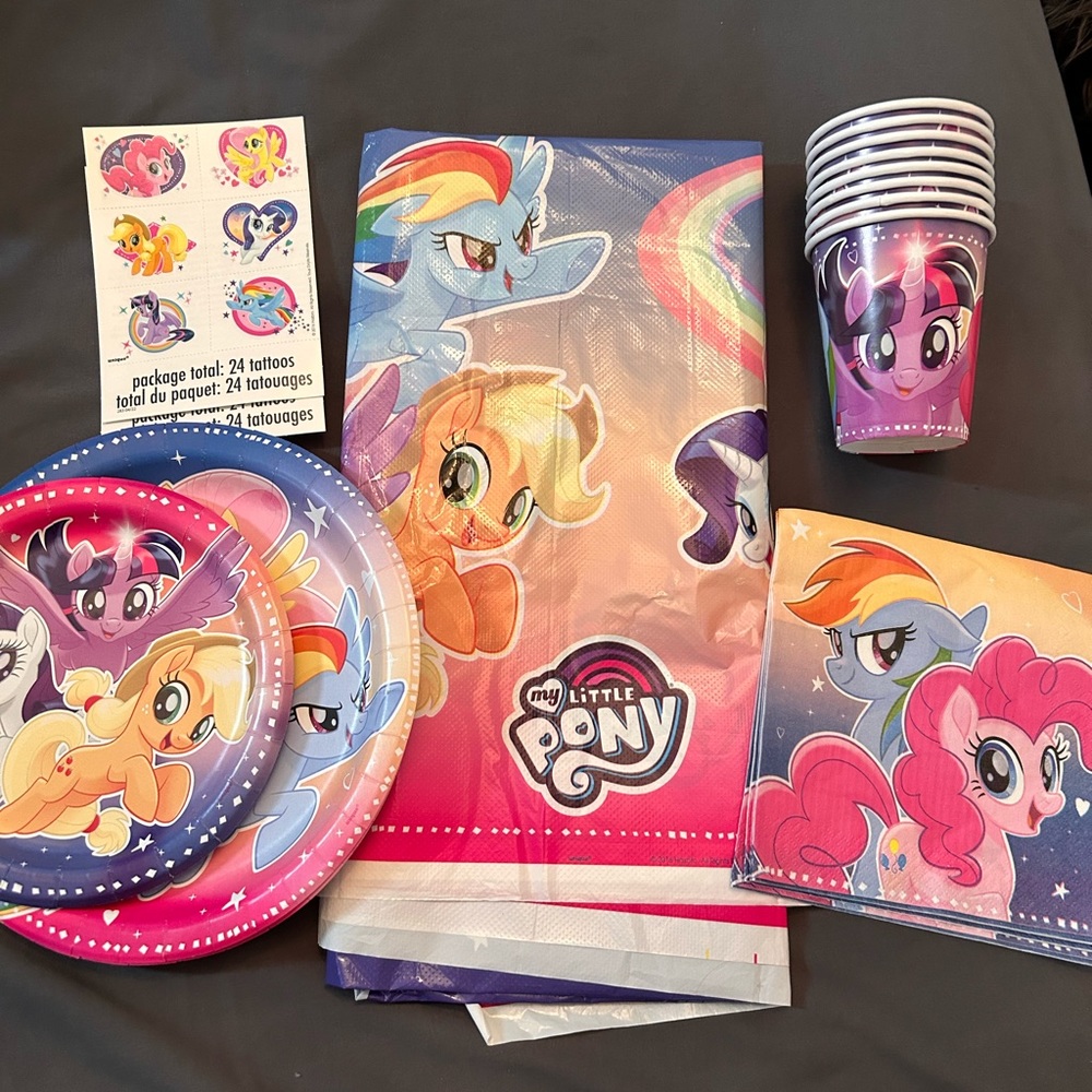 💐Leftover My Little Pony Birthday Decor